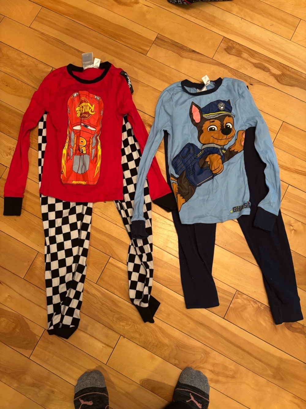 H&M Red Racing Car Pajama Set & H&M Blue Paw Patrol Pajama Set